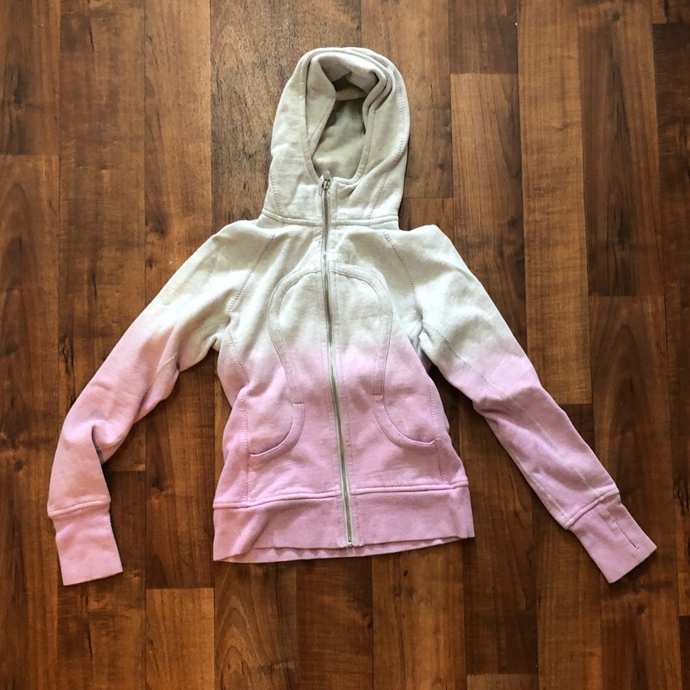 RARE Lululemon Scuba Hoodie Dip Dye grey iris 6